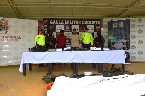 Capturas y armamento incautado