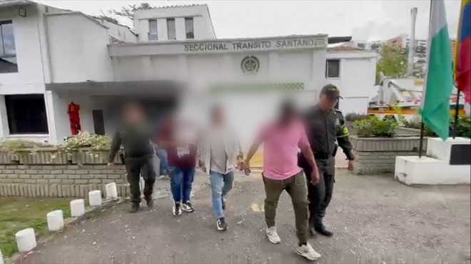 Conducción de los capturados por el delito de hurto