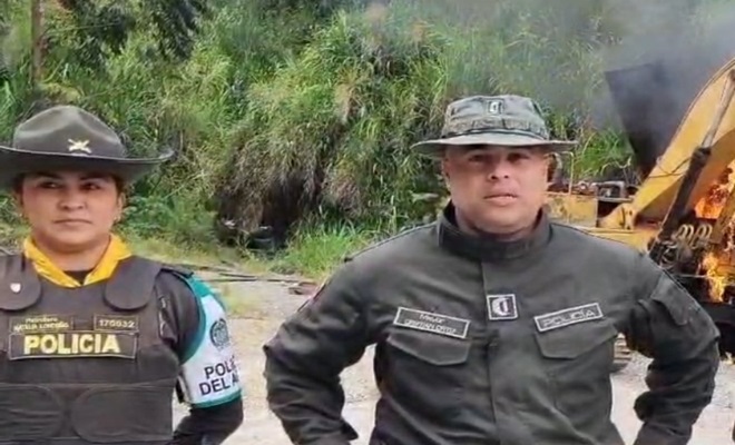 Declaraciones sobre la destrucción maquinaria utilizada para minería ilegal