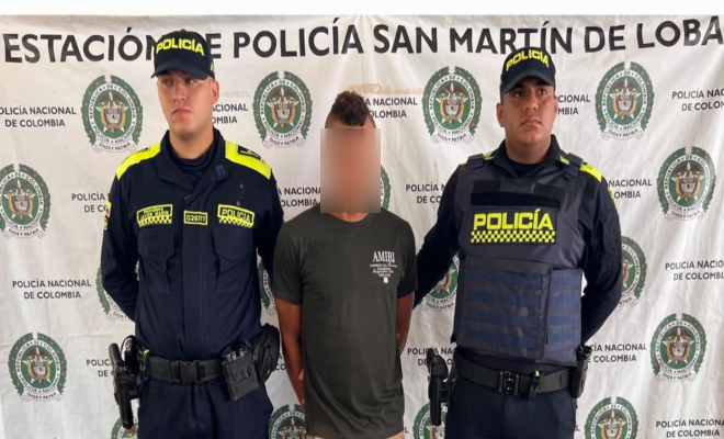 Capturan a presunto expendedor de drogas cerca de un colegio en San Martín de Loba