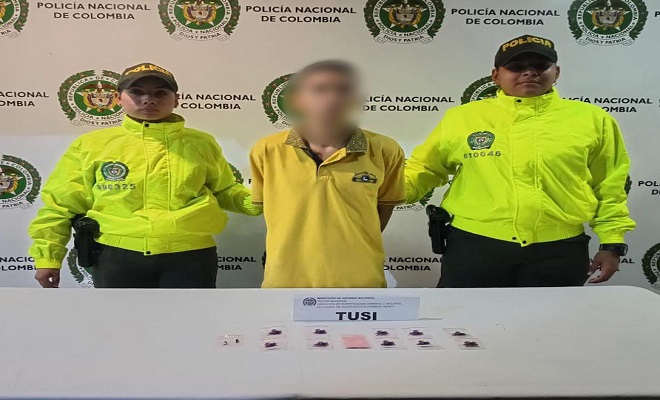 Con Tusi listo para comercializar, Policía Nacional, dio captura a un hombre
