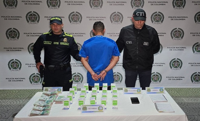 Con 19 frascos de ketamina fue capturado 'Checho' en el barrio San Antonio