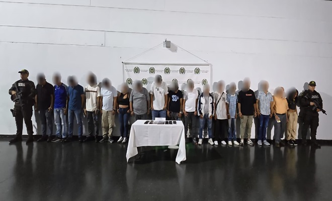 Contundente golpe al grupo delincuencial organizado "Caicedo", 21 integrantes fueron capturados