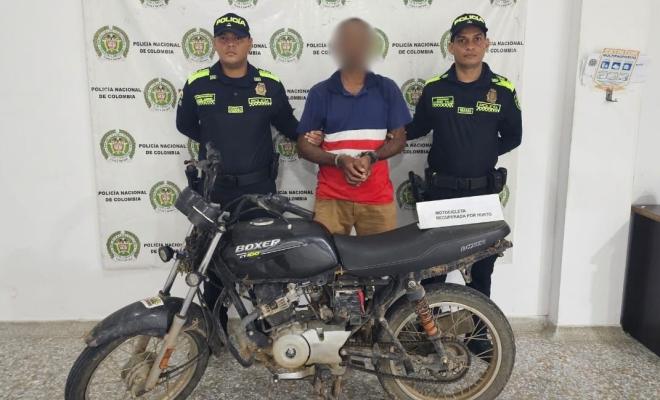 Capturado sujeto que se movilizaba en una motocicleta hurtada