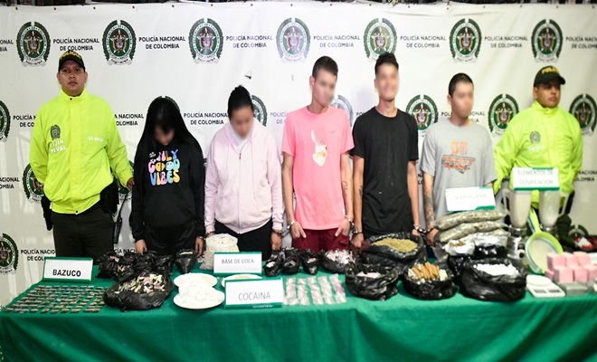 Incaitación de estupefacientes y capturados por tráfico