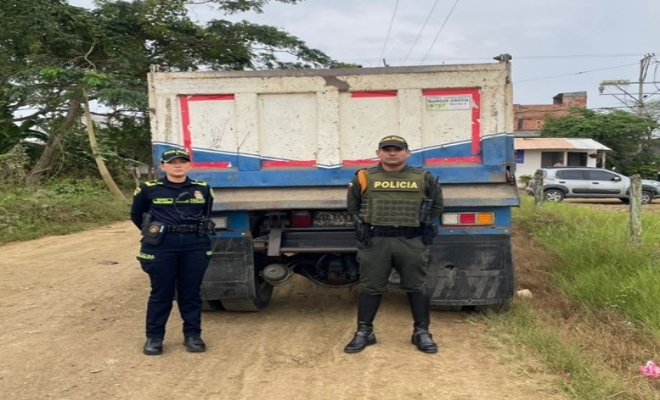 Acciones de control permitió la incautación de material de arrastre transportado sin los permisos exigidos por la ley