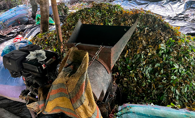Laboratorio de cocaína destruido