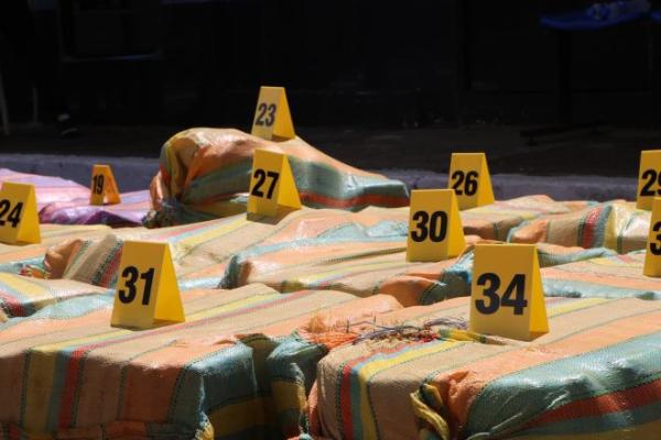 Operativo de control con incautación de marihuana