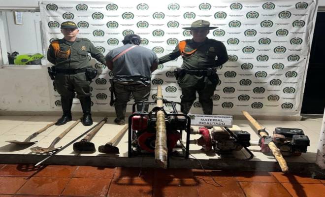 Capturadas dos personas, la incautación de dos motobombas y un motor