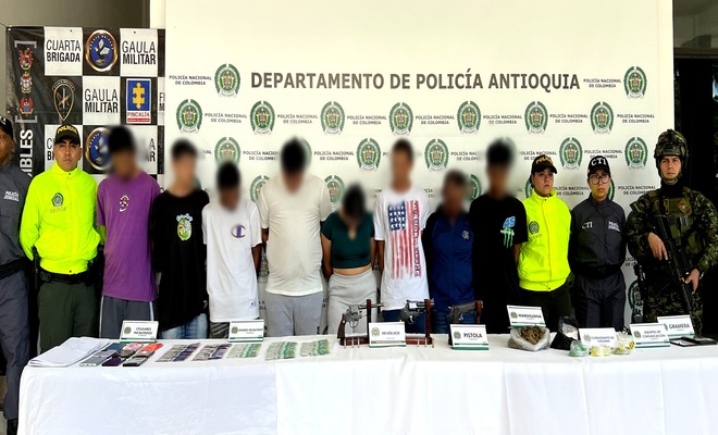 Capturados ocho integrantes del GDO “La Terraza” en operación que neutraliza su capacidad armada y delictiva en el Suroeste del departamento