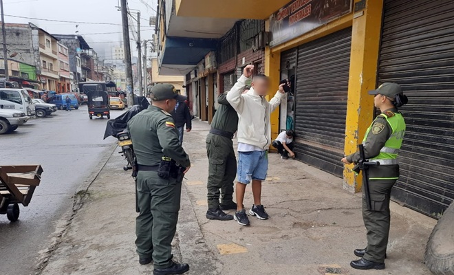 La policía metropolitana de Manizales presenta el balance del fin de semana