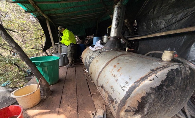 Golpe estructural al narcotráfico, destruido laboratorio de procesamiento de estupefacientes en Girardota