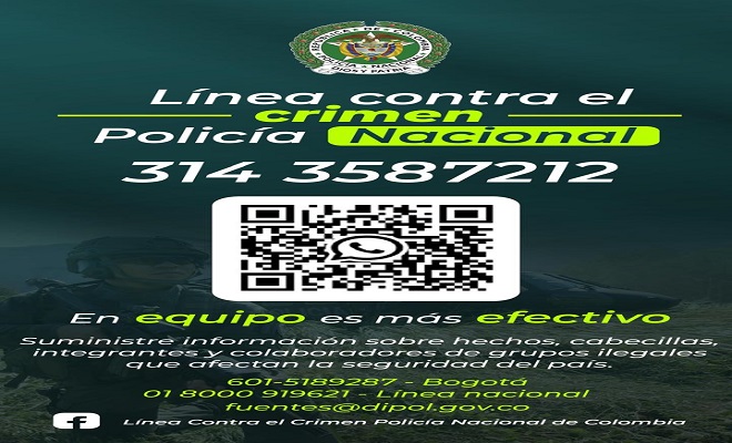 Linea contra el crimen de la Policia Nacional
