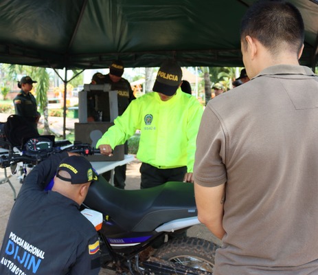 Marcación motocicleta