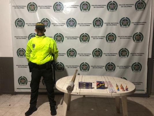 Material pirotécnico incautados en operativos de registro y control