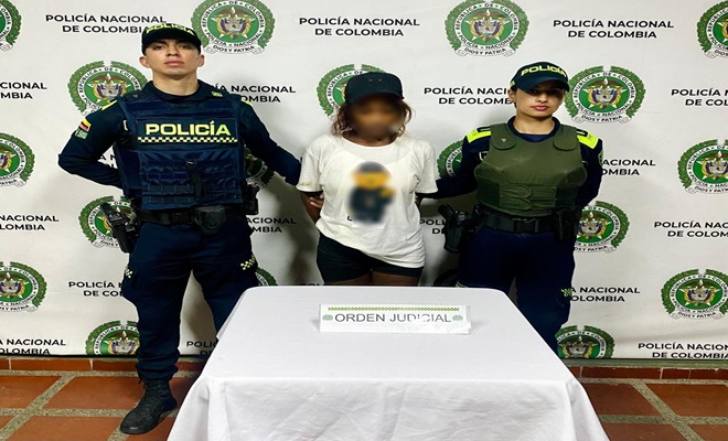 Mujer capturada por tráfico y porte de estupefacientes en el centro de la ciudad de Quibdó