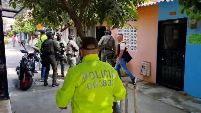 El allanamiento permite capturar en flagrancia tres presuntos dinamizadores del tráfico de estupefacientes