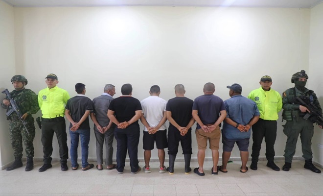 nueve personas capturadas por deforestación en el sur de Colombia