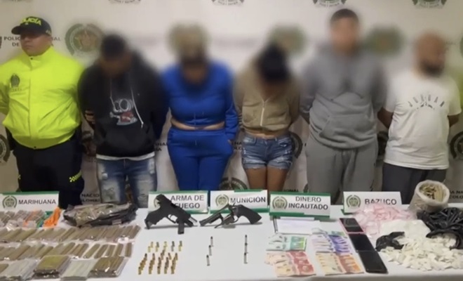Nuevo golpe al multicrimen en el barrio Antioquia: seis personas capturadas y más de 5.000 dosis de estupefacientes incautadas