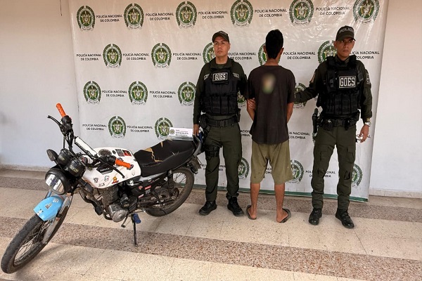 Policía Nacional captura a un hombre por falsedad marcaría y recupera motocicleta en Neiva