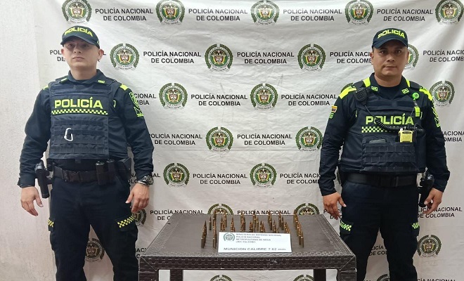 Policía frustra traslado de 82 cartuchos de fusil