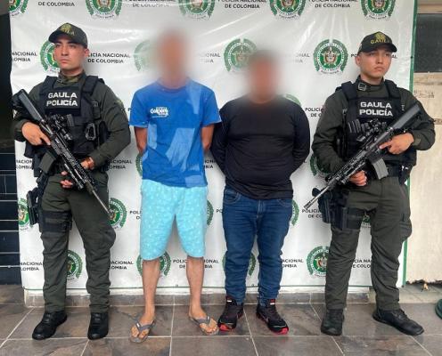 Policía captura a dos presuntos responsables de secuestro extorsivo en Puerto Lleras, Meta