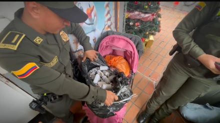 modalidad eran transportados en un coche de bebé.