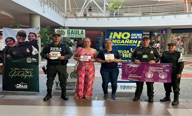 La Policía, realizó campaña de prevención en violencia basada en género