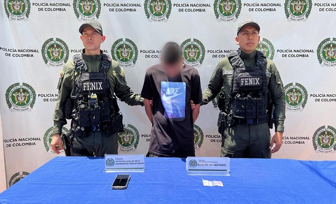 Policía Metropolitana de Neiva captura hombre en flagrancia por el delito de cohecho