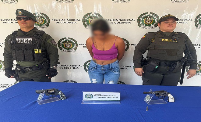 La Policía Nacional de frente contra el porte ilegal de armas de fuego en la ciudad de Neiva