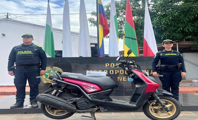 Policía Nacional recupera motocicleta hurtada en el centro de Neiva