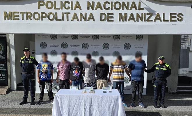 Policía de Manizales captura a siete personas que traficaban estupefacientes