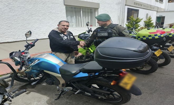 En Ipiales recuperan motocicleta hurtada