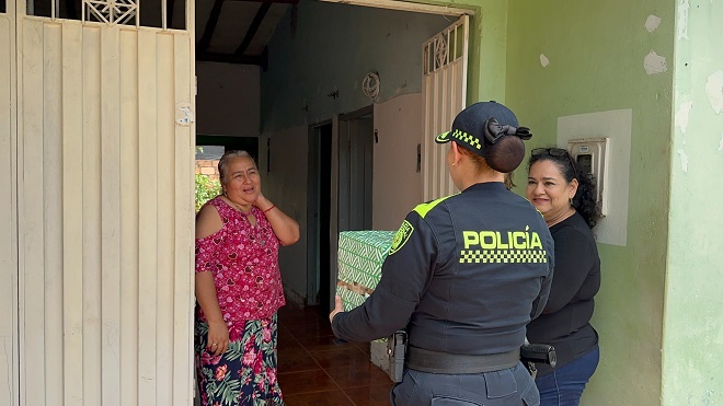 Recibimiento de la familia beneficiada