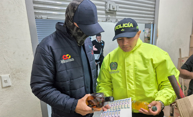 Se hallarón 10.000 estampillas falsas de las gobernaciones del Tolima y Cundinamarca.