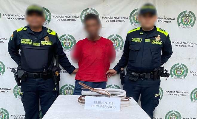 sujeto de 27 años es sorprendido hurtando elementos de una vivienda