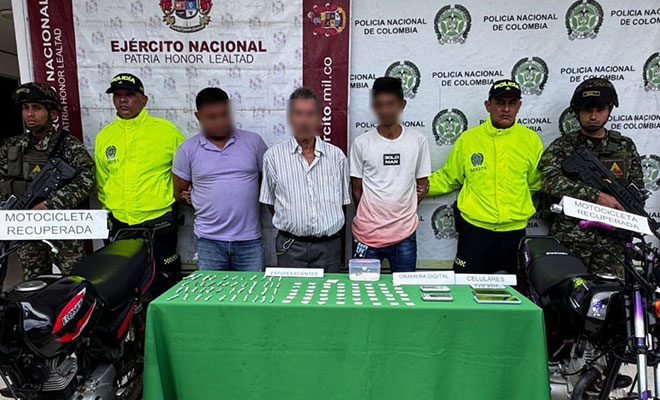 Tres Capturados por estupefacientes en Pelaya, Cesar