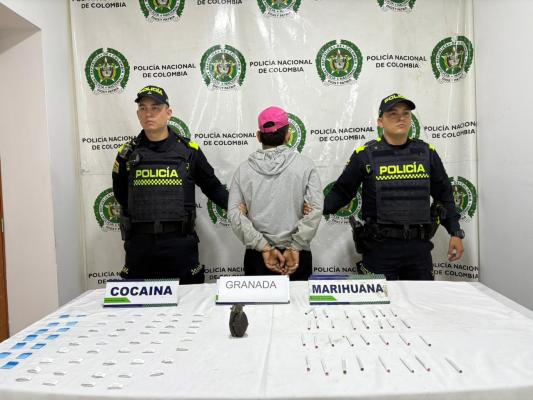 Un golpe más a la delincuencia: extranjero fue capturado con estupefacientes y una granada