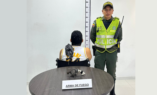 Un hombre capturado por porte ilegal de armas de fuego en Villavicencio