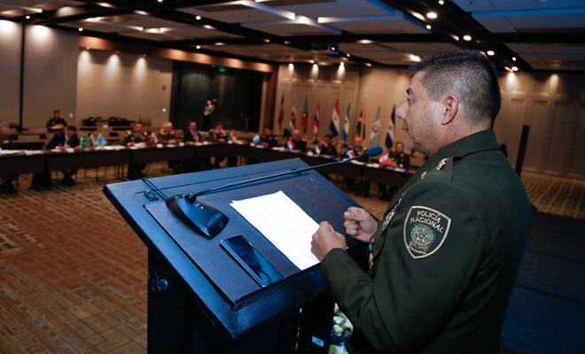 Director General Policía Nacional XV Cumbre AMERIPOL