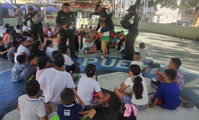 Niños beneficiados con programas de prevención en el municipio de Nariño