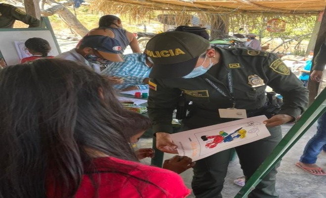 Llegamos hasta a la comunidad indígena del resguardo Potrerito realizando actividades comunitarias