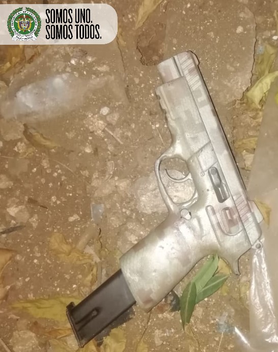 Arma de fuego hallada 