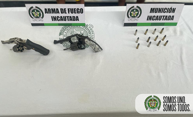 armas de fuego incautadas
