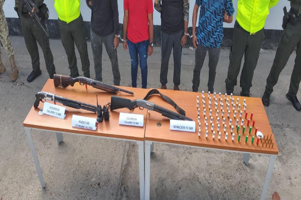 armas de fuego incautadas