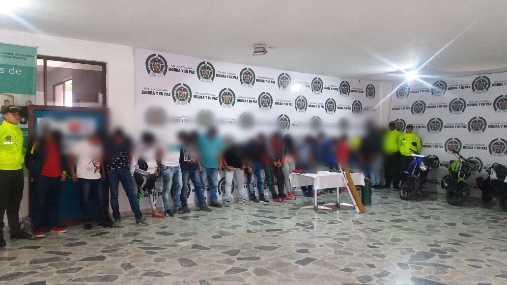 Capturados y elementos incautados