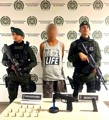 Capturado por portar arma de fuego 