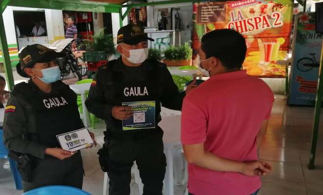 En diferentes municipios, el grupo de prevención GAULA de la Policía Tolima, realizó campaña contra la extorsión