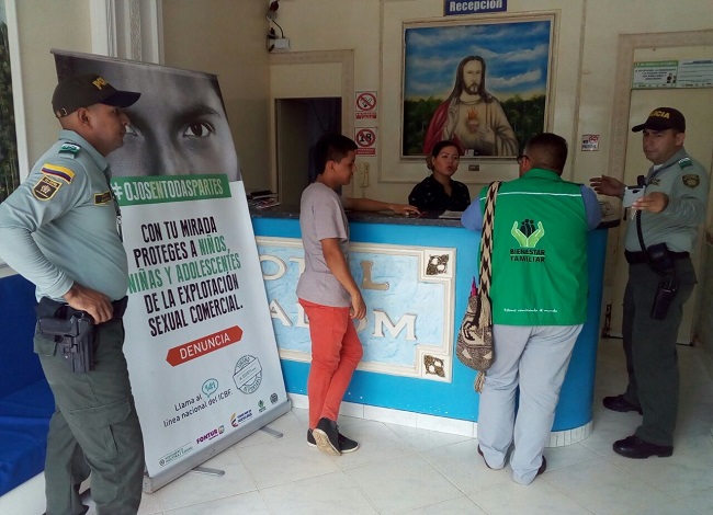En el Guaviare lideramos campañas de prevención y control en contra de la explotación sexual.