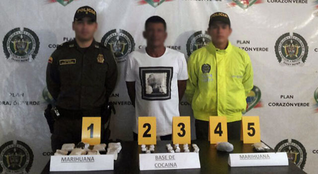 La Policía Nacional-capturó-presunto-microexpendedor-de-alucinógenos-en-Vista Hermosa